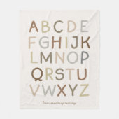 Aangepaste tekst  geschilderd alfabet kinderkamer fleece deken (Voorkant)