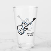 Aangepaste tekst gestileerde gitaar glas (Achterkant)