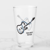 Aangepaste tekst gestileerde gitaar glas (Voorkant)