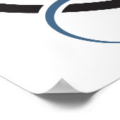 Aangepaste tekst gestileerde gitaar poster (Hoek)