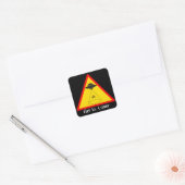 Aangepaste tekst Get in, Loser Alien Abduction Sti Vierkante Sticker (Envelop)