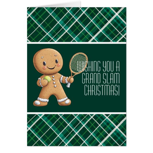 🎾🎄Aangepaste tekst, Gingerbread Grand Slam (Voorkant)
