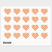Aangepaste tekst Gingham patroon Hart Sticker (Vel)