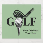 Aangepaste tekst golf sparkling wijnetiket (Enkel label)