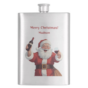 Aangepaste tekst Grappig Drink Kerstman Flacon