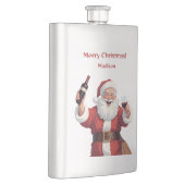 Aangepaste tekst Grappig Drink Kerstman Flacon (Rechts)