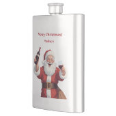 Aangepaste tekst Grappig Drink Kerstman Flacon (Links)