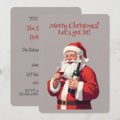 Aangepaste tekst Grappig Drink Kerstman Kaart (Voorkant / Achterkant)