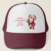 Aangepaste tekst Grappig Drink Kerstman Trucker Pet (Voorkant)