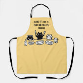 Aangepaste tekst Grappig Zwart Cat All-Over Print Schort (Voorkant)