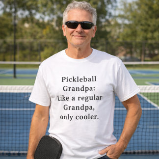 Aangepaste tekst Grappige opa Pickleball T-shirt