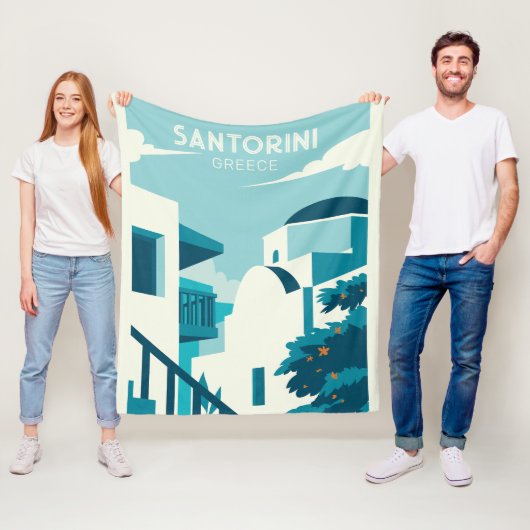 Aangepaste tekst Griekenland Fleece Deken (In situ)