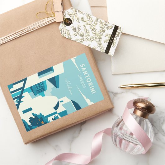 Aangepaste tekst Griekenland Rechthoekige Sticker (Geschenken)