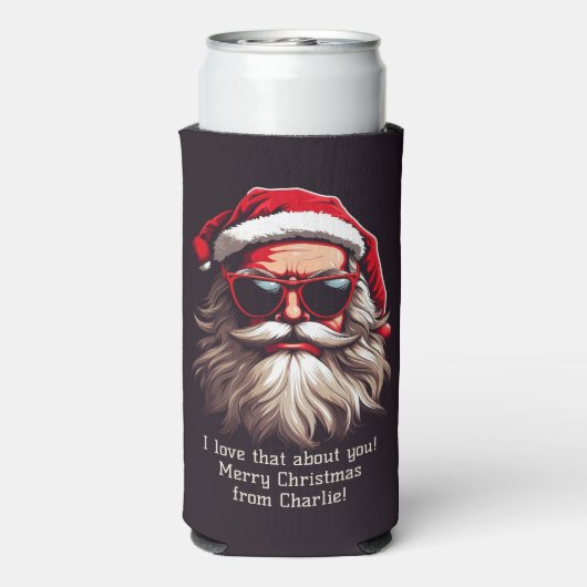 Aangepaste tekst Grumpy Santa (Seltzer Achterkant)