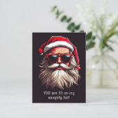Aangepaste tekst Grumpy Santa Feestdagenkaart (Staand voorkant)