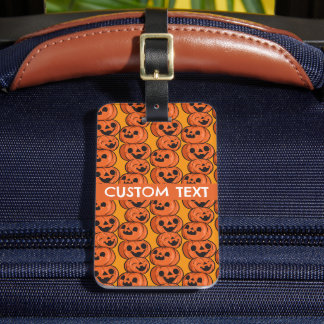 Aangepaste Tekst Halloween Gelukkige Pompoenen Per Bagagelabel