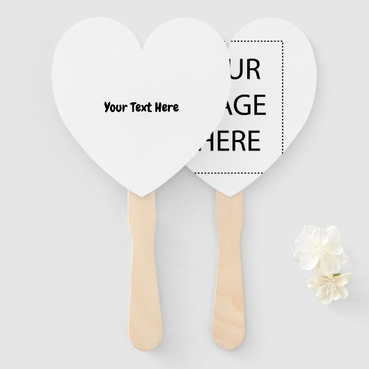 Aangepaste tekst handwaaier (Voorkant en achterkant)