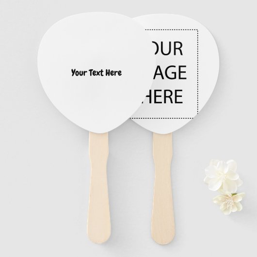 Aangepaste tekst handwaaier (Voorkant en achterkant)