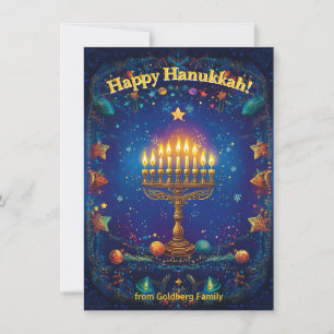 Aangepaste tekst✡️ Hanukkah 🕎 Blijf schijnen, Feestdagenkaart