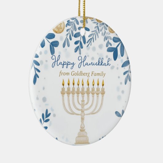 Aangepaste tekst Hanukkah Harmony Ornament (Rechts)