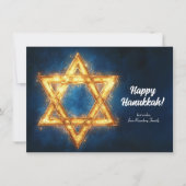 Aangepaste tekst Happy Chanoeka✡️, Davidster Feestdagenkaart (Voorkant)