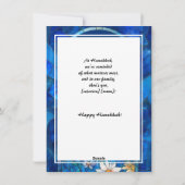 Aangepaste tekst Happy Chanoeka, glas in lood Feestdagenkaart (Achterkant)