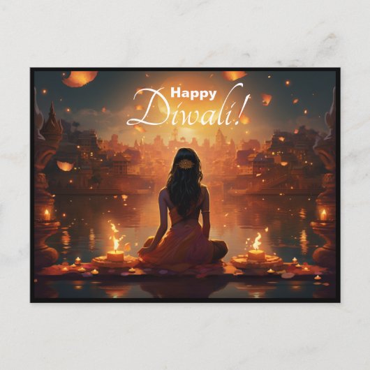 Aangepaste tekst 🤩 Happy Diwali Briefkaart (Voorkant)