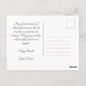 Aangepaste tekst 🦚🛕🤩 Happy Diwali Briefkaart (Achterkant)