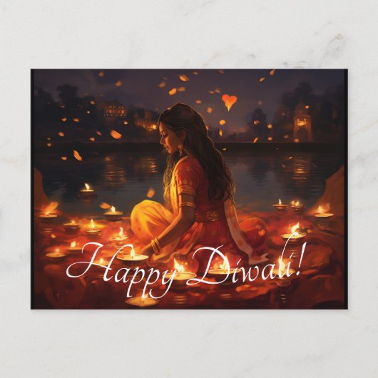 Aangepaste tekst 🤩 Happy Diwali Briefkaart (Voorkant)