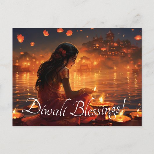 Aangepaste tekst 🤩 Happy Diwali Briefkaart (Voorkant)