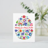 Aangepaste tekst, Happy Easter (folklore) Briefkaart (Staand voorkant)