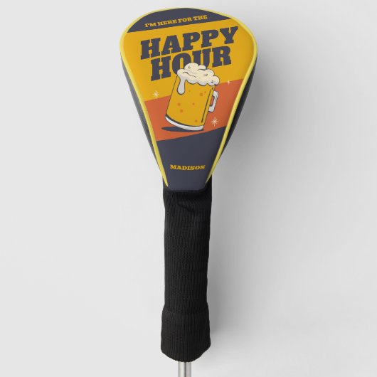 aangepaste tekst happy hour golfheadcover (Voorkant)