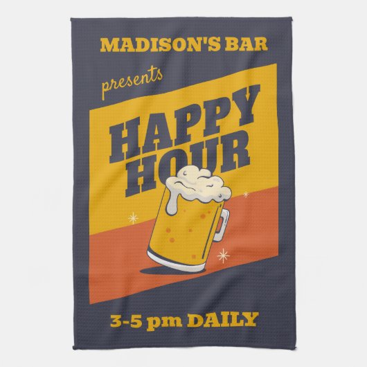 aangepaste tekst happy hour theedoek (Verticaal)