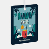 Aangepaste tekst "Havana Nights" Metalen Ornament (Voorkant Rechts)