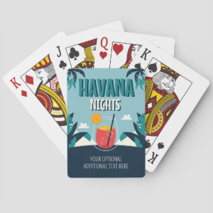 Aangepaste tekst "Havana Nights" Pokerkaarten