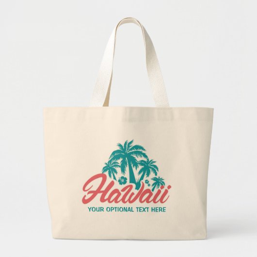 Aangepaste tekst Hawaii-canvas tassen (Voorkant)