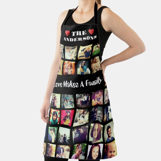 Aangepaste tekst hier foto's collage T-Shirt Schort (Insitu)