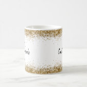 Aangepaste tekst hier Gepersonaliseerd Wit en Goud Koffiemok (Center)