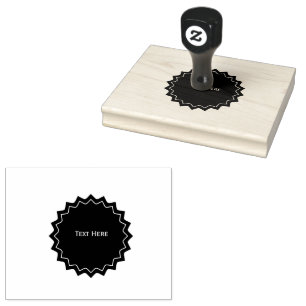 Aangepaste tekst hier horizontale oriëntatie houte 	rubberstempel
