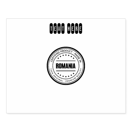 Aangepaste tekst Hier Logo of Afbeelding Wood Art  Rubberstempel (Afrduk)