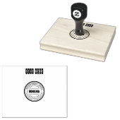 Aangepaste tekst Hier Logo of Afbeelding Wood Art  Rubberstempel (Gestempeld)