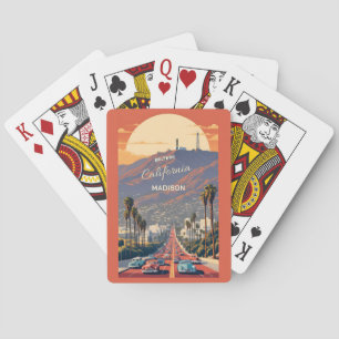 Aangepaste tekst Hollywood Californië Pokerkaarten