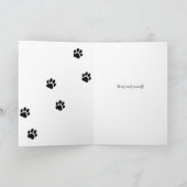 Aangepaste tekst hond papa foto Vaders Dag Kaart (Binnen)