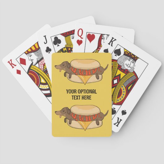 Aangepaste tekst Hot Dog Pokerkaarten (Achterkant)