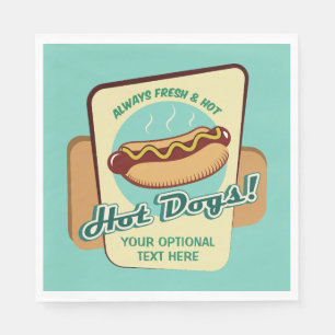 Aangepaste tekst Hot Dog Servet
