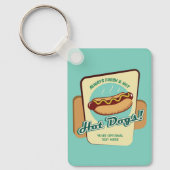 Aangepaste tekst Hot Dog Sleutelhanger (Voorkant)