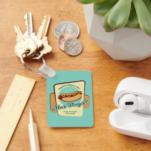 Aangepaste tekst Hot Dog Sleutelhanger