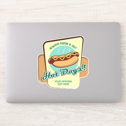 Aangepaste tekst Hot Dog Sticker (Computer)