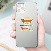 Aangepaste tekst Hot Dog Sticker (Telefoon)