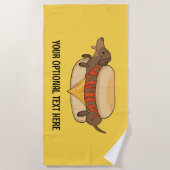 Aangepaste tekst Hot Dog Strandlaken (Voorkant)